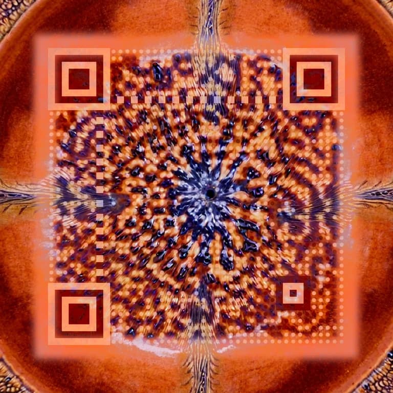 AI art QR code: Abstract ceramics