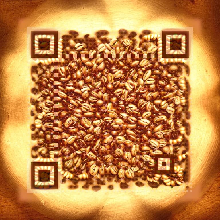 AI art QR code: Coffee and craft