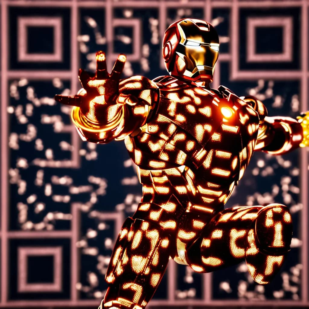 AI QR code art - Iron Man