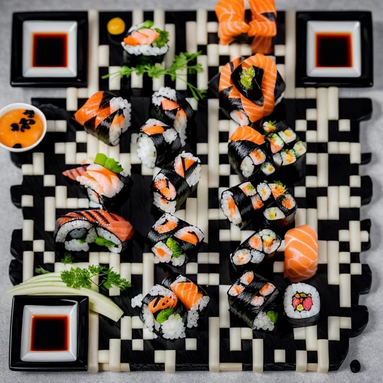 AI QR code art - Sushi Art
